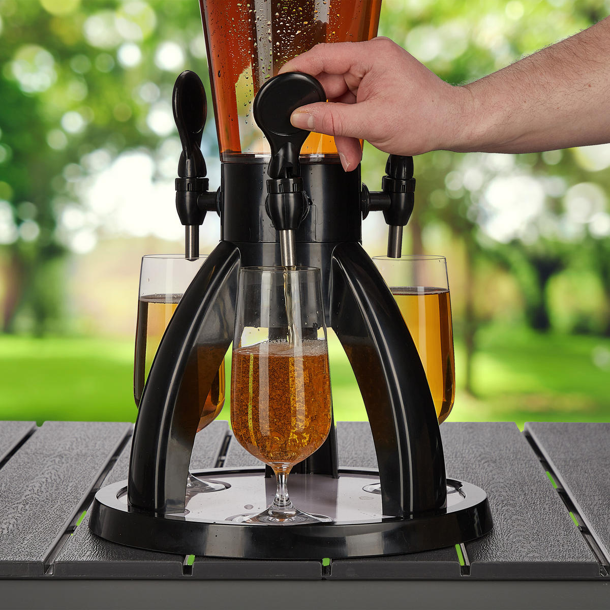 BIERSÄULE - Multicolor, Kunststoff (4L) - Relaxdays