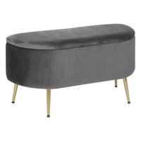 SITZBANK für den Flur mit Stauraum Solaro 100/40/53 cm - Grau, Holzwerkstoff (40/53/100cm) - Atmosphera Createur d´interieur