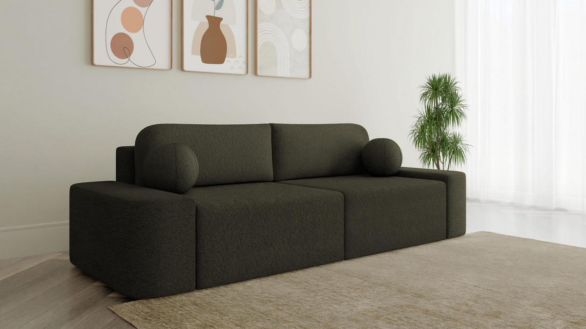 SOFA Lisbon - Grün (Arena 12) - Grün, Holzwerkstoff (268/85/110cm)