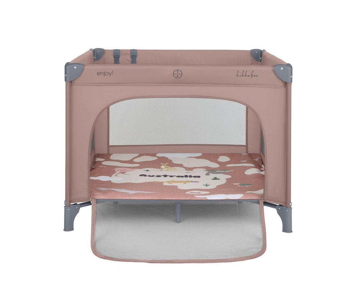 LAUFSTALL Enjoy Matratze rosa Reißverschluss klappbar Tasche Hängegriffe - Rosa, Textil (100/100cm) - Kikka boo