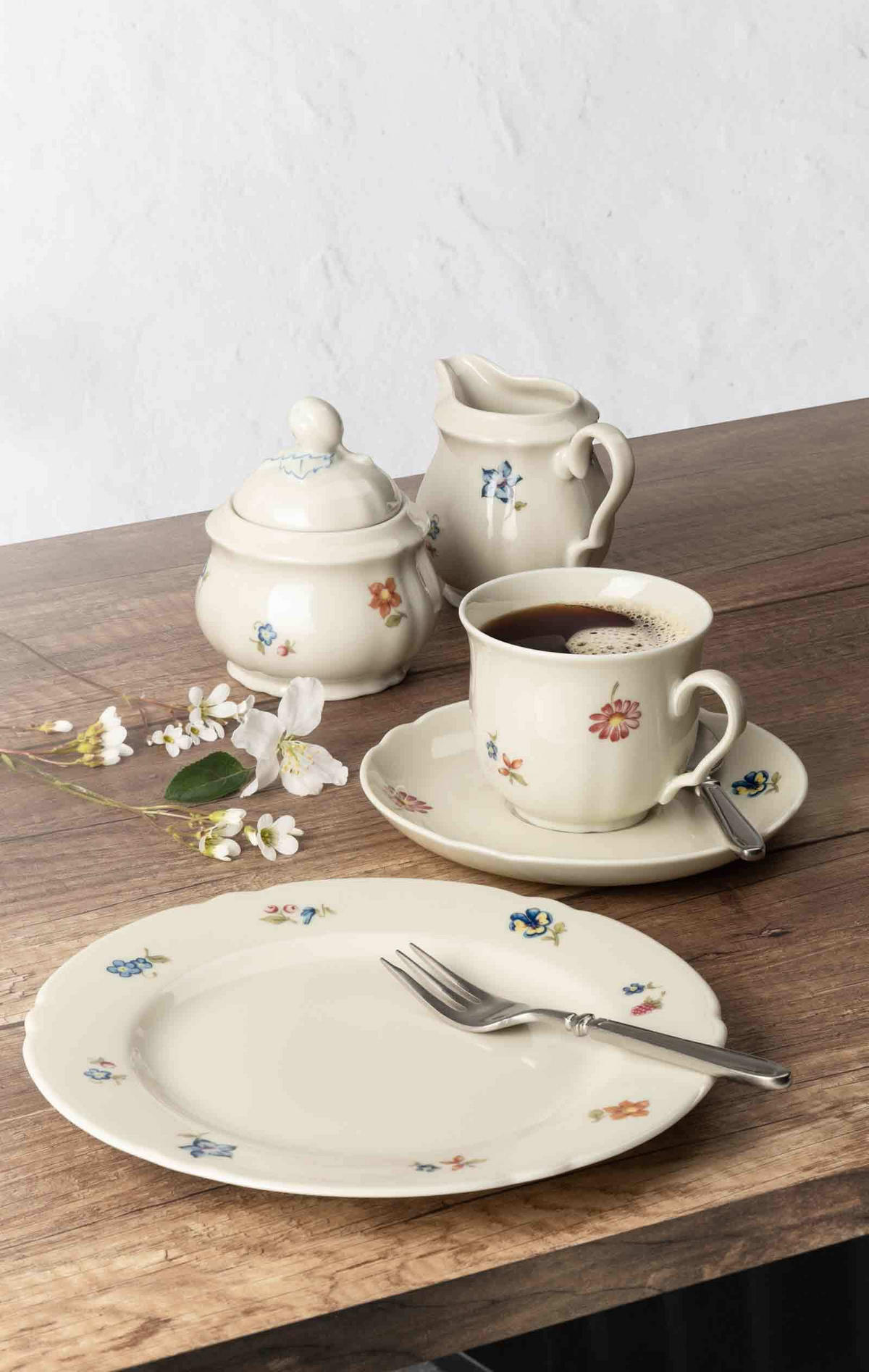 KAFFEESERVICE Marieluise Elfenbein Blütenmeer bunt 20er Set - Multicolor, Keramik (20.6/28.4/20.6cm) - Seltmann Weiden