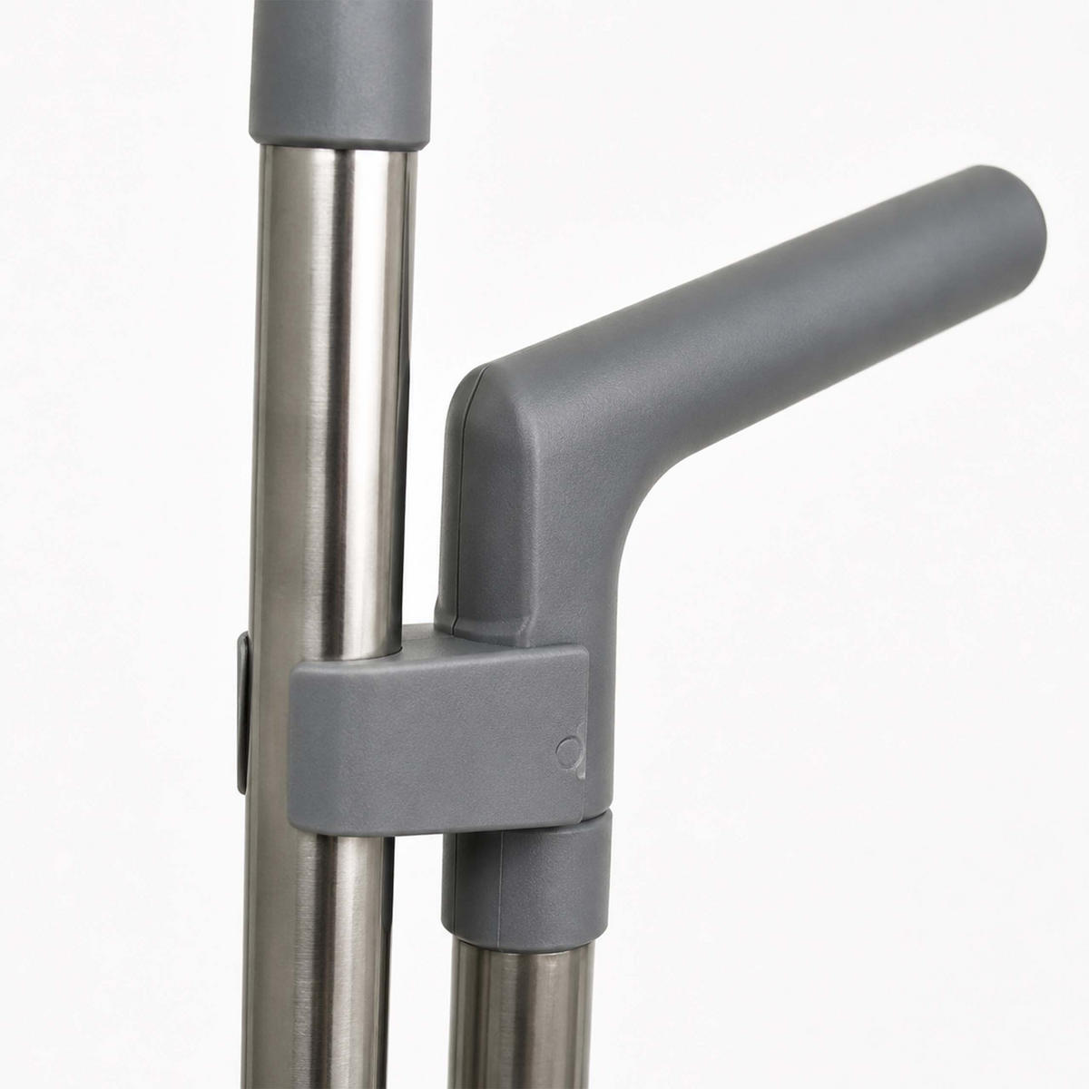 KEHRSET Grau Schwarz Silber 2-tlg. mit langem Stiel - Multicolor, Kunststoff/Metall (25.5/124/25.5cm) - Relaxdays