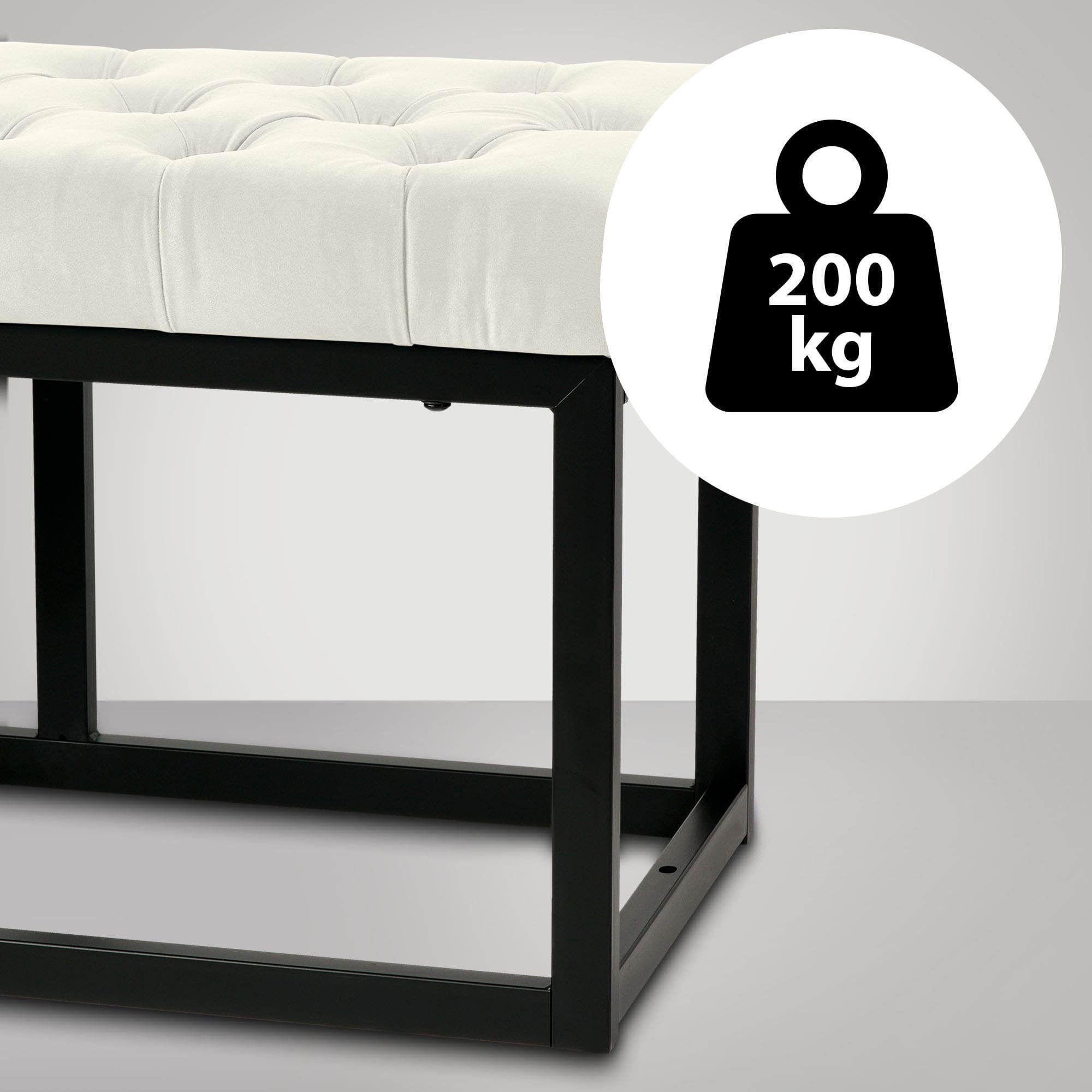 Thumbnail - TPFLiving Sitzbank, Natur, Metall, 120x42x37 cm, Esszimmer, Bänke, Sitzbänke