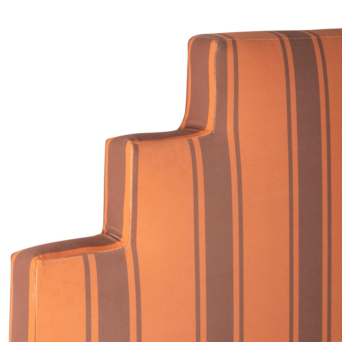 BETTKOPFTEIL gepolstert mit Samt 150cm LENNON - Orange, Holz (8/81/160cm) - RNT By Really Nice Things