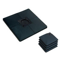 SOCKEL Solardusche freistehend für Garten & Terrasse - Schwarz, Holz (50/12/50cm) - Swim & Fun 