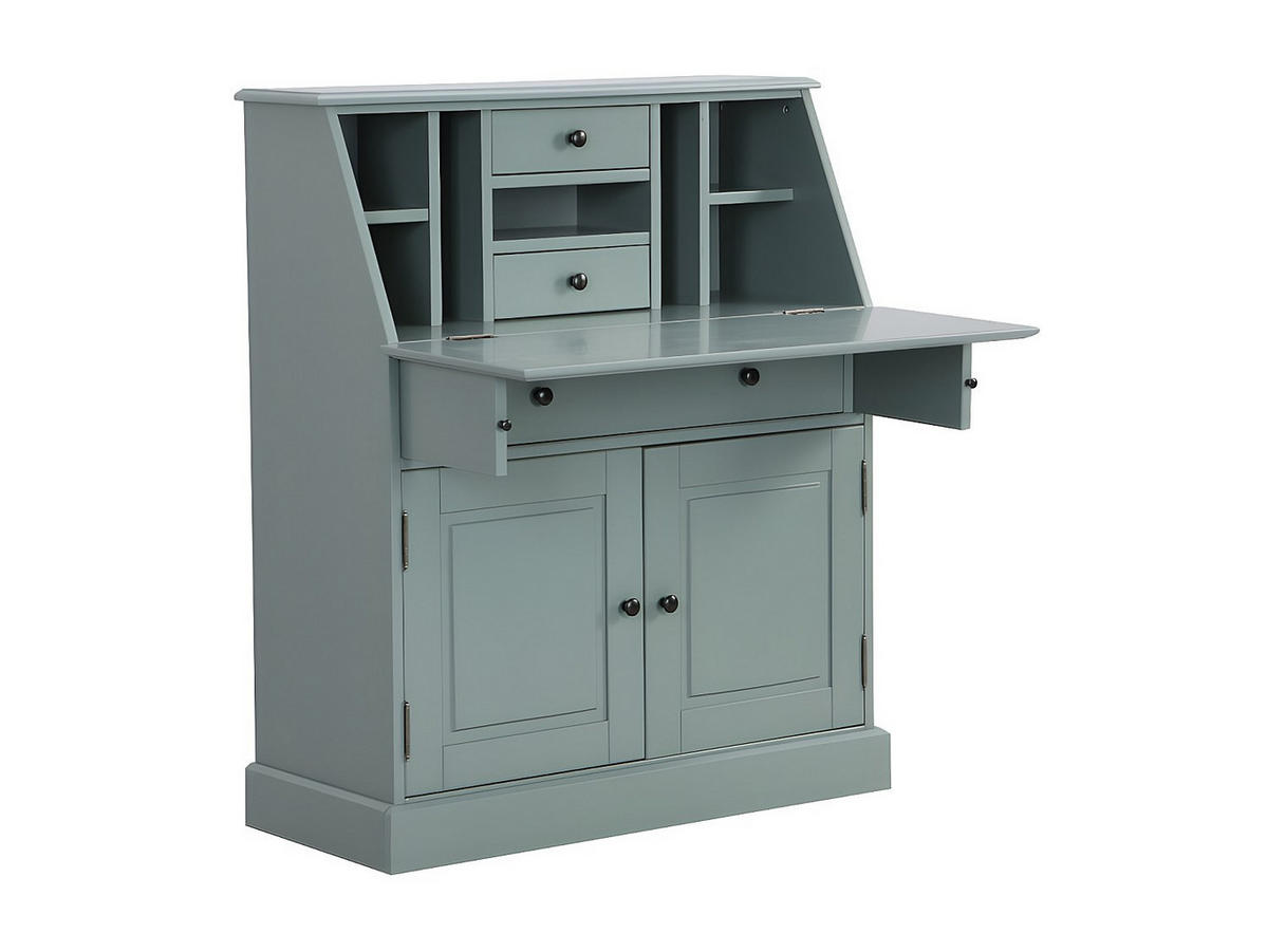 SEKRETÄR - MDF & Kiefernholz - Mandelgrün - CLEORE - Grün, Holz (40/93/110.8cm) - Vente-Unique