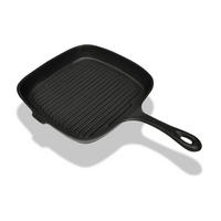 GRILLPFANNE Gusseisen 24/23 Cm - Schwarz, Metall (1cm) - vidaXL