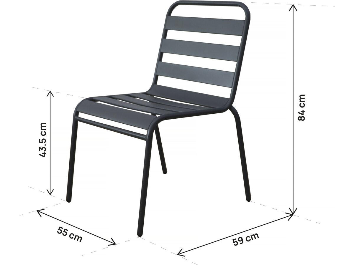 GARTENSESSEL bilbao Grau - Grau, Metall (55/84/59cm) - Habitat Garten