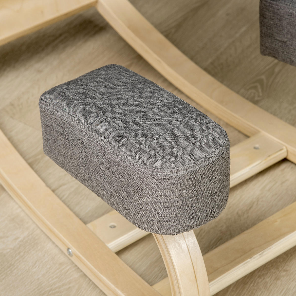 KNIESTUHL DE-05044 Ergonomisch für gesunde Sitzhaltung Grau - Grau, Holz (51/58/69cm) - ComfortXL