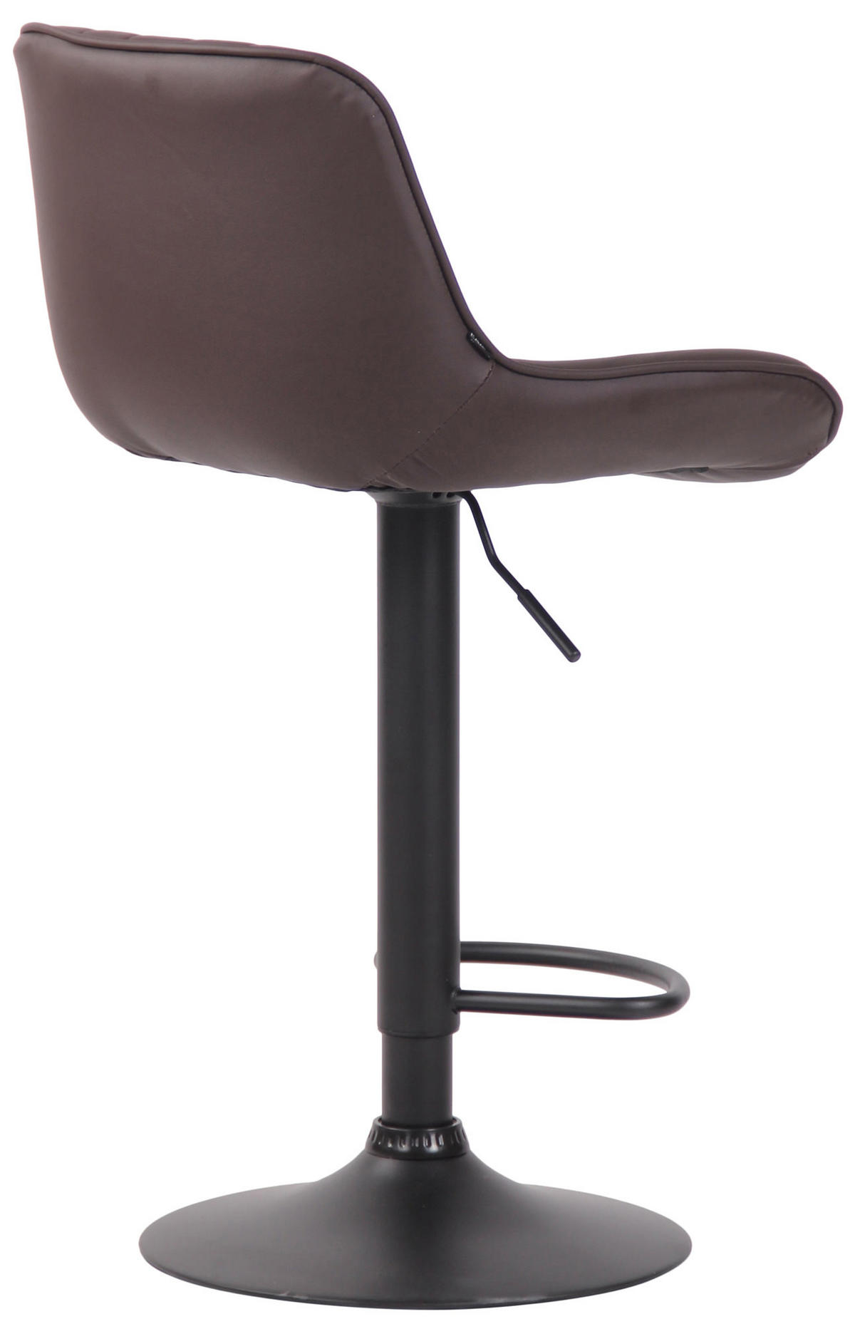 BARHOCKER 2er Set Lederlook braun - Schwarz/Braun, Textil/Metall (50/86/50cm) - CLP