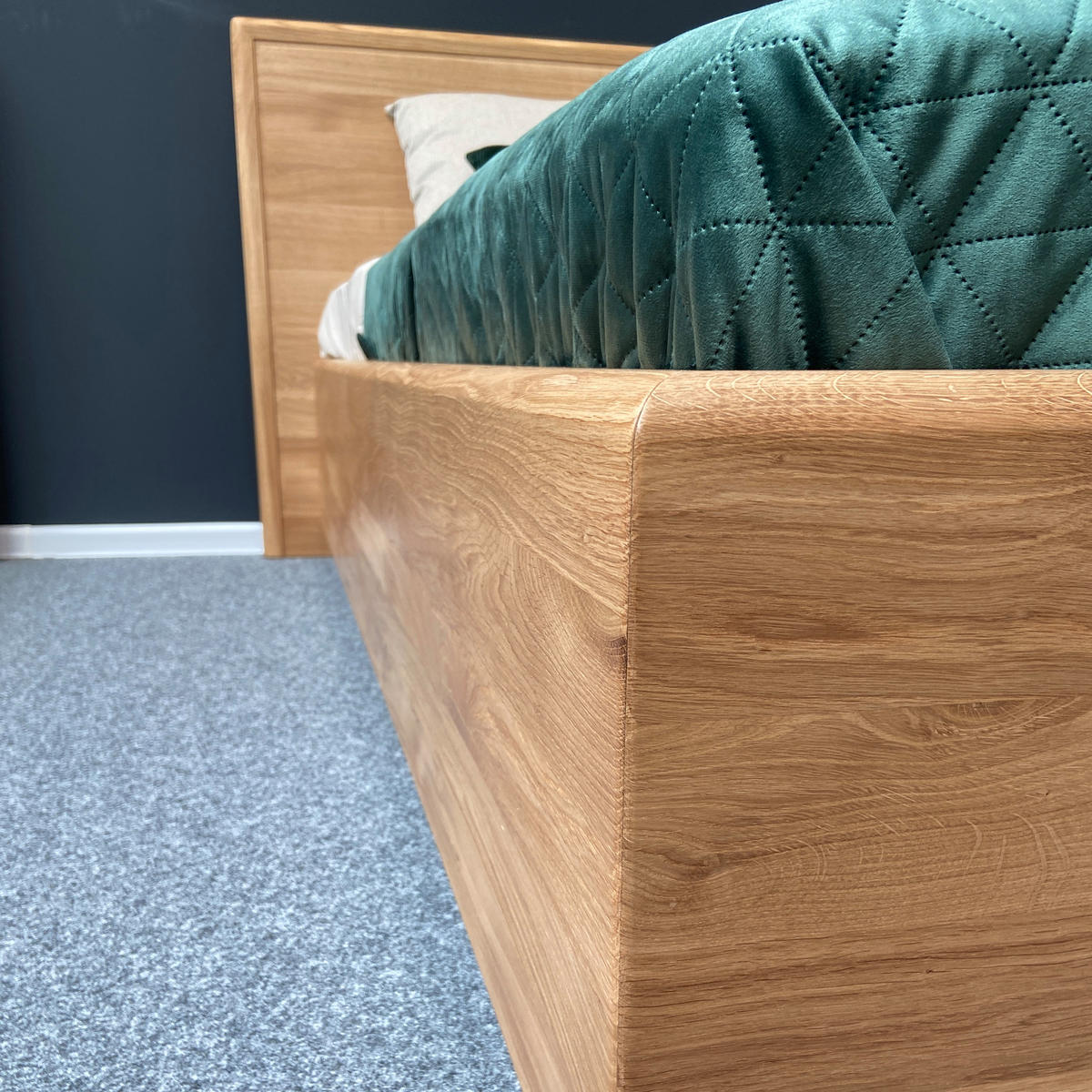 MASSIVHOLZBETT Valor aus Eiche mit Bettkasten 200x220 cm - Eichefarben/Naturfarben, Holz (200/220cm) - Danzz