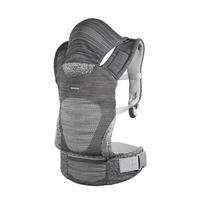 BABYTRAGE Hoody Fly grau Hüftsitz, 3 Tragepositionen, Strickstoff, gepolsterte Gurte, 15 kg - Grau, Textil (25/15/65cm) - Kikka boo
