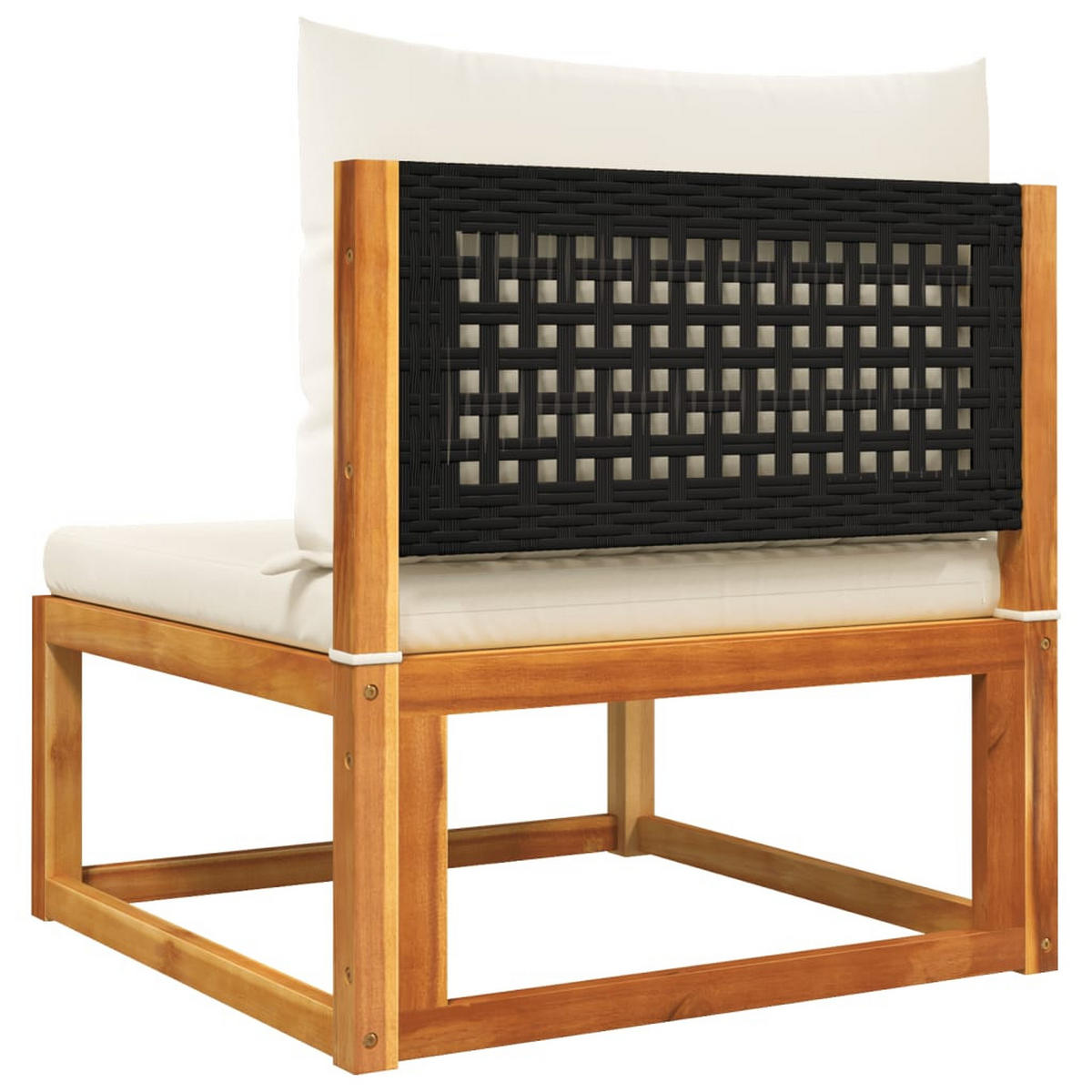 GARTENSOFA-SET 5-TLG. Mit Kissen Holz Akazie & Rattan - Braun, Holz - vidaXL