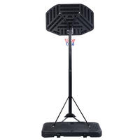 BASKETBALLSTäNDER Schwarz - Schwarz, Kunststoff (61/110cm) - COSTWAY