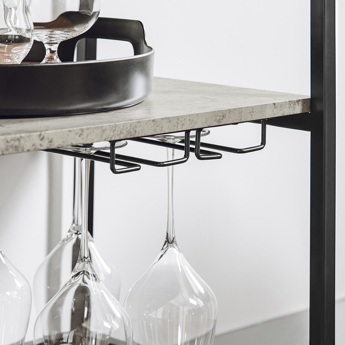 SERVIERWAGEN Grau - Grau, Holzwerkstoff (80/90/40cm) - SoBuy