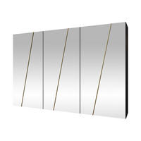 DREHTÜRENSCHRANK Zen 6L 300 cm - Goldfarben/Schwarz, Holzwerkstoff/Kunststoff (300/202/50cm) - MIRJAN24