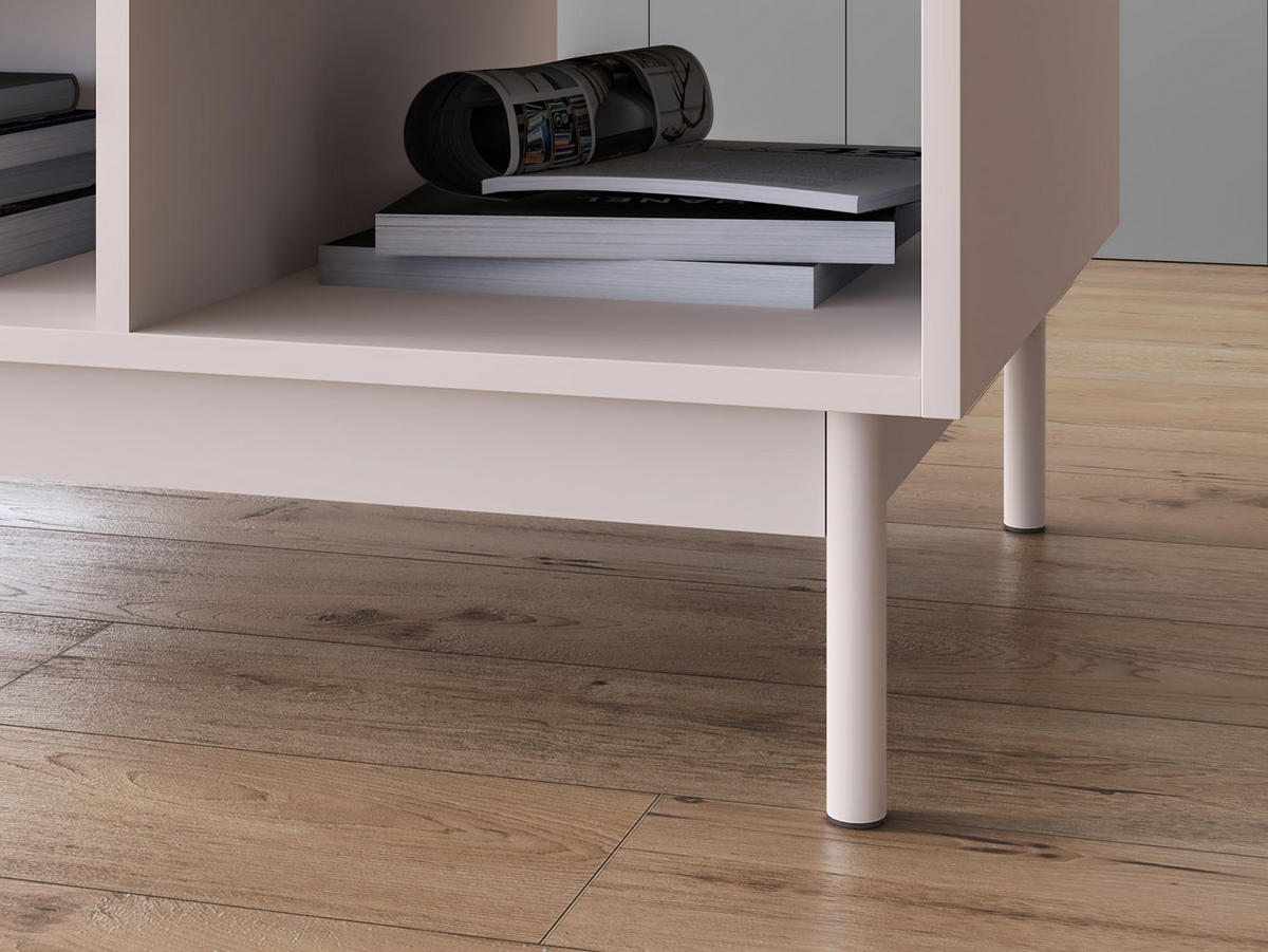 COUCHTISCH Dunea Cashmere / Eiche Cremona Torro 90 / 60 / 40cm - Creme/Braun, Holz/Holzwerkstoff (60/90/40cm) - Feldmann-Wohnen