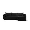 AUSKLAPPBARES-ECKSOFA rechts mit Container Kaelle aus Chenille-Stoff schwarz 4 Sitzplätze - Schwarz, Textil (165/252cm) - Micadoni