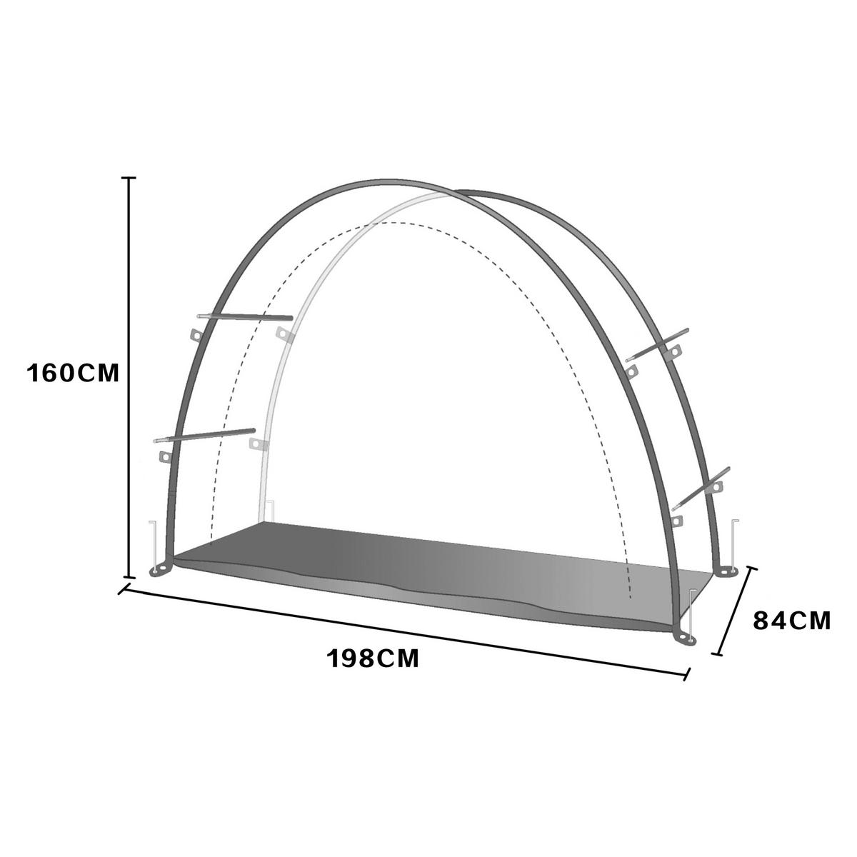 FAHRRADZELT Bergendal - Grau, Textil (198/160/84cm) - pro.tec