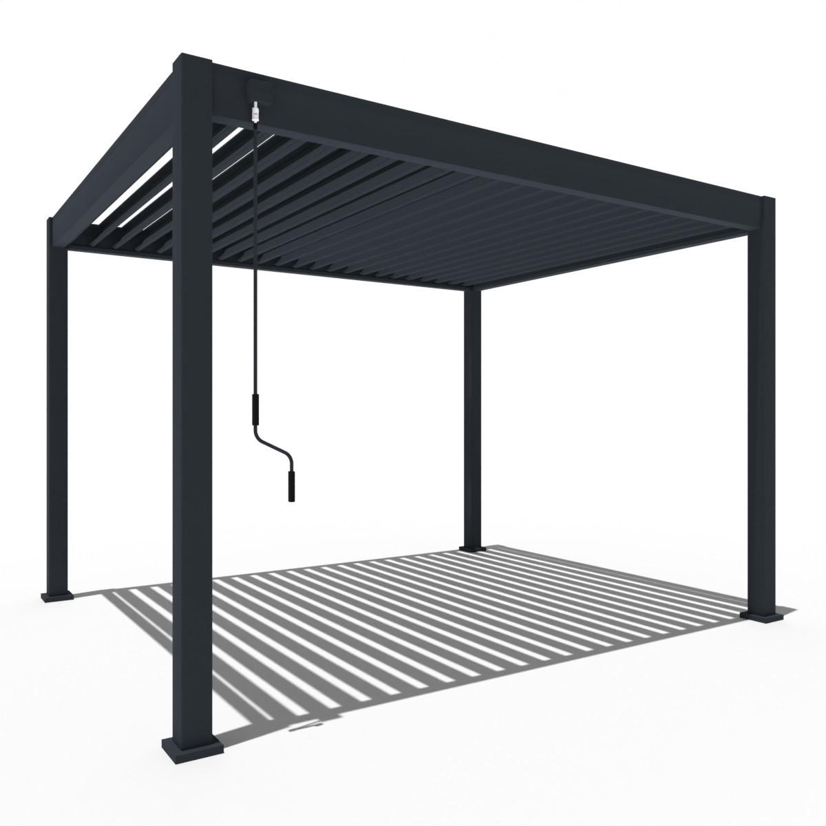 PERGOLA Classic Pavillon Terrassenüberdachung Aluminium 3 x 3,6 M anthrazit - Anthrazit, Metall (300/255/360cm) - WEIDE