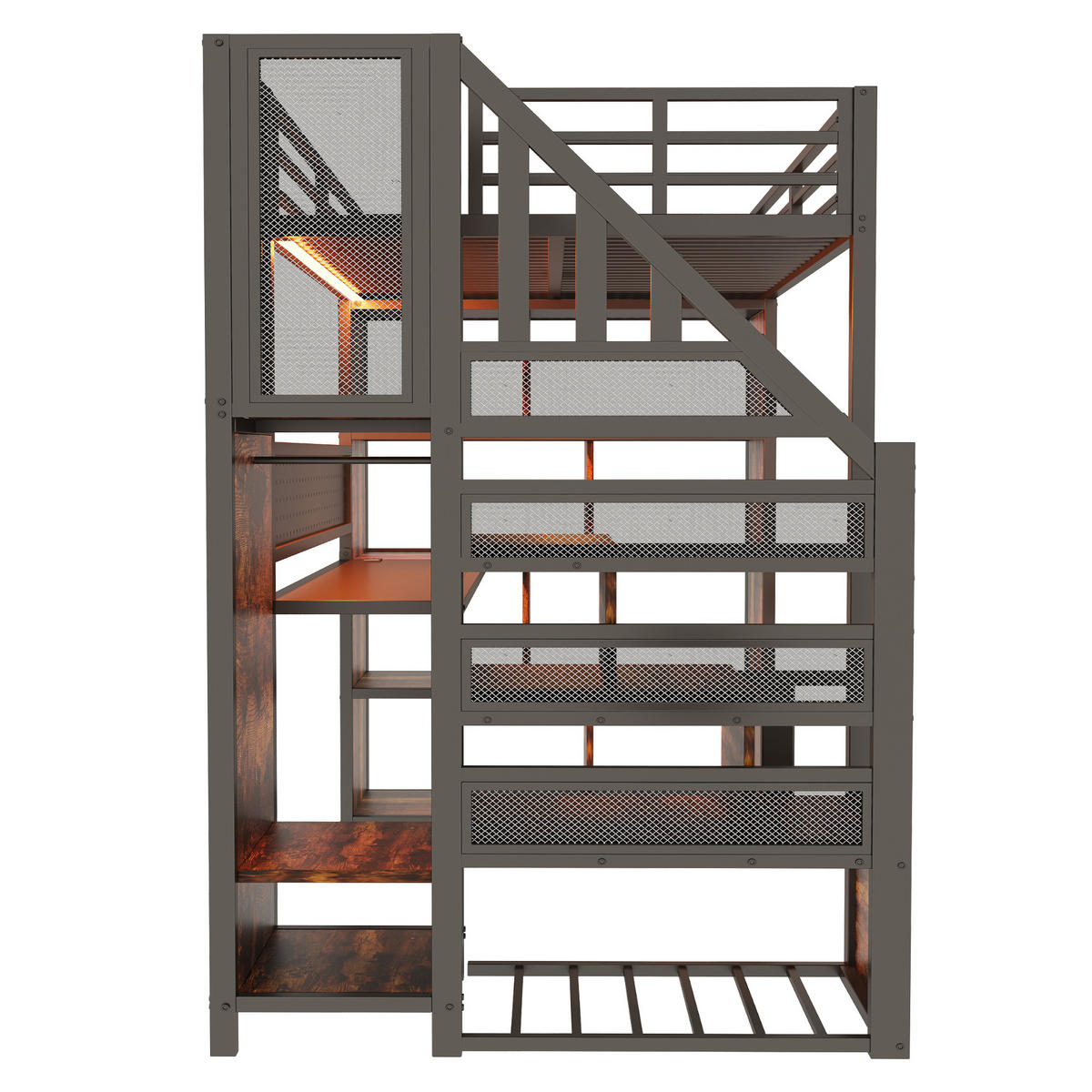 HOCHBETT Metall 90/200 cm Schwarz - Schwarz, Holz/Metall - Raumix