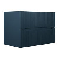 WASCHBECKENUNTERSCHRANK hängend - 80 cm - Blau gerippt - PAVANI - Blau, Holz (80/55/45.5cm) - Vente-Unique