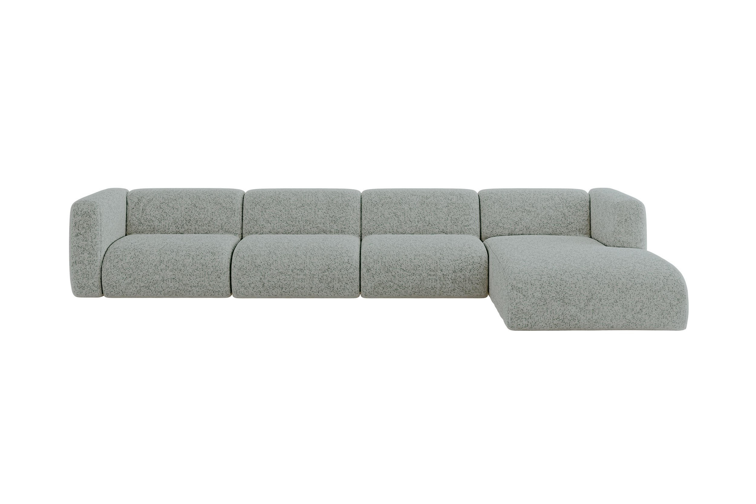 ALTDECOR ROHOVÁ SEDAČKA S PRAVOU OTOMANOU MIRA-L3 409x179x70 Zelená Velur
