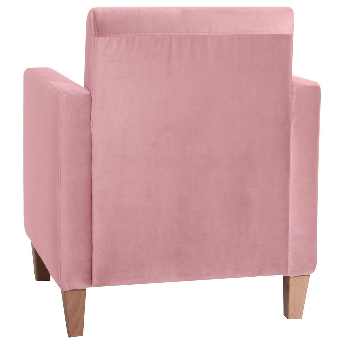 SESSEL Karol Bezug Samtvelours Buche natur / rosé - Rosa, Kunststoff (71/81/70cm) - 58aufmkessel