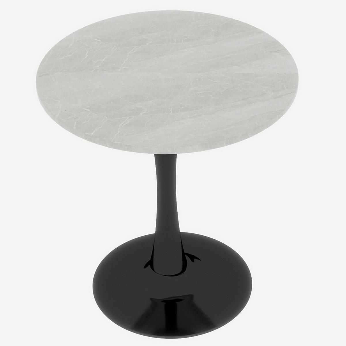 COUCHTISCH in Schwarz und Weiß Wohnzimmertisch mit einer runden Marmor-Tischplatte für Wohnzimmer, B70/T70/H72 cm - Goldfarben/Schwarz, Stein/Metall (70/70/72cm) - STILVORA