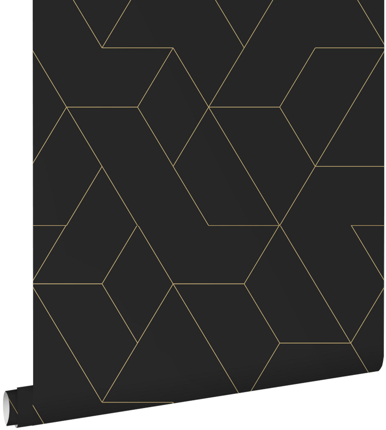 TAPETE grafische Linien 50 x 900 cm - Schwarz, Papier (50/900cm) - ESTAhome