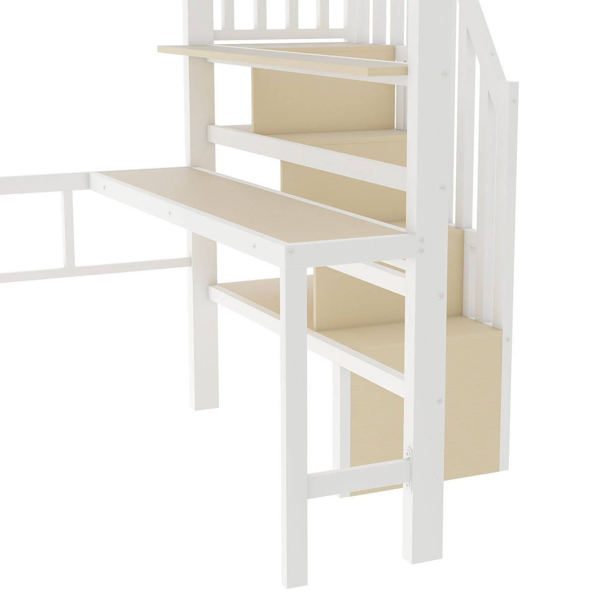 HOCHBETT Eisen 140/200 cm Weiß - Weiß, Metall - Raumix