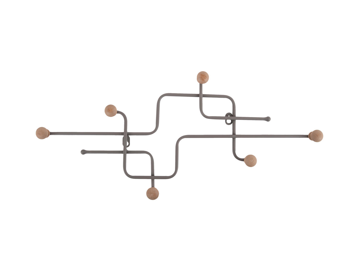 WANDGARDEROBE Metro 60/4/26 cm - Grau, Metall (4/26/60cm) - Present Time