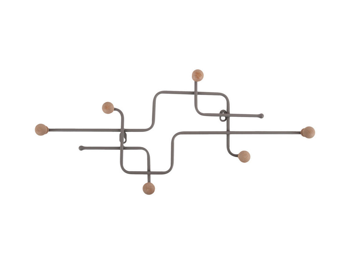 WANDGARDEROBE Metro 60/4/26 cm - Grau, Metall (4/26/60cm) - Present Time
