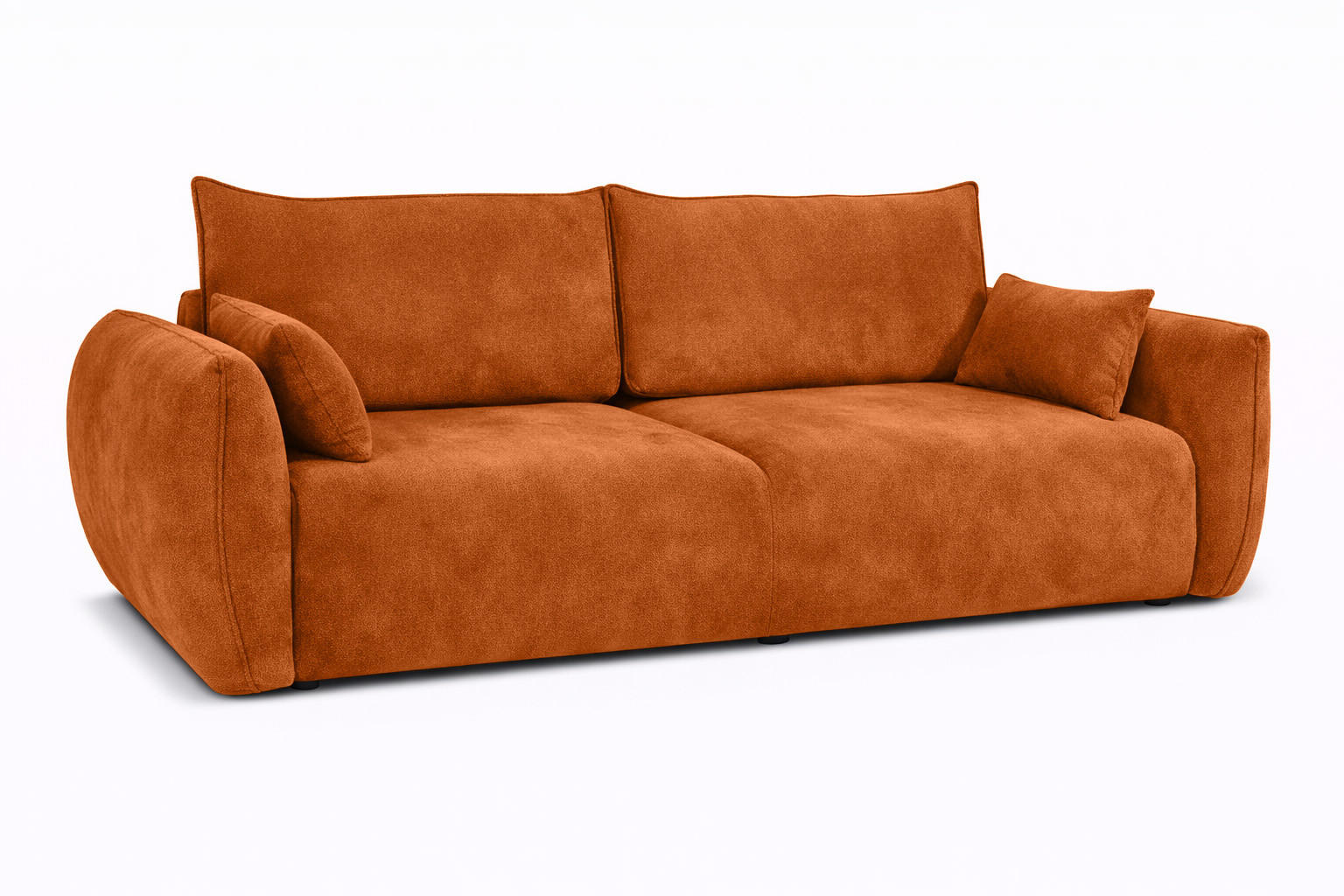 SOFA Mit Schlaffunktion Und Bettkasten, Veloursstoff Salvador, Braun, Zephira - Braun, Holz (238/87/102cm) - Kaiser Möbel