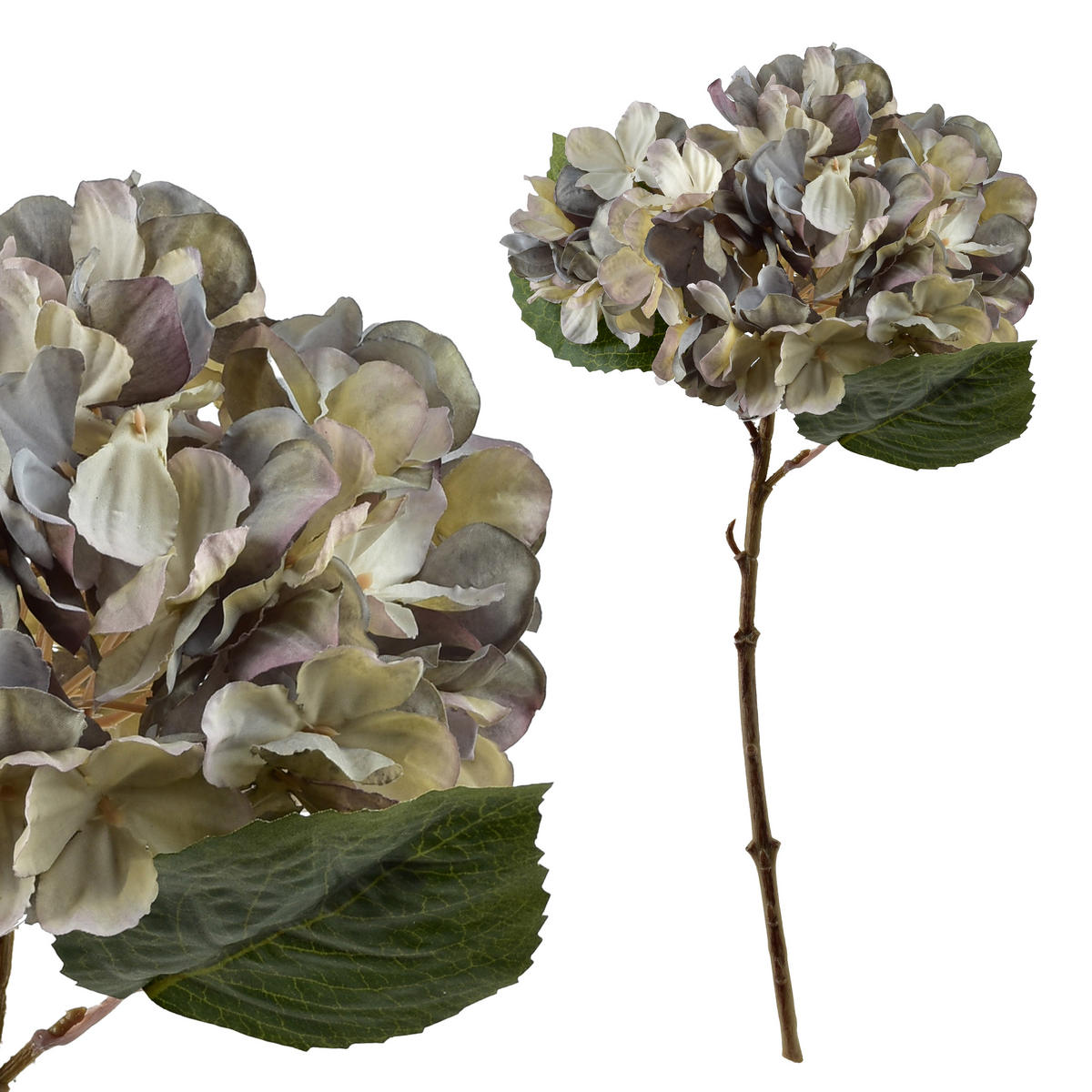 UMĚLÁ HORTENZIE Viridis - zelená barva, plast (35cm) - Mondex