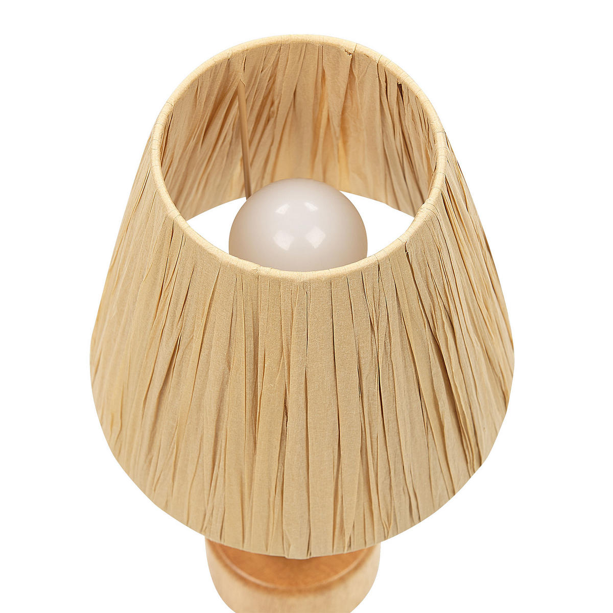 TISCHLAMPE Morona 20/20/41 cm - Naturfarben, Holz (20/20/41cm) - Beliani