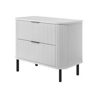 BADEZIMMERSCHRANK : Farbe Weiß, Griff schwarz, Füße schwarz, 80 x 41,5 x 66,7 cm - Schwarz/Weiß, Holzwerkstoff (80/66.7/41.5cm) - 3XE LIVING