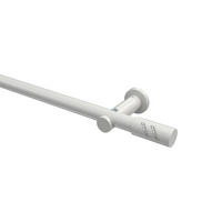 GARDINENSTANGEN-SET Platon Zoena 520 cm (geteilt in 4 x 130 cm), 1-läufig (ohne Ringe), 20 mm Ø Weiß - Weiß, Metall (520cm) - INTERDECO