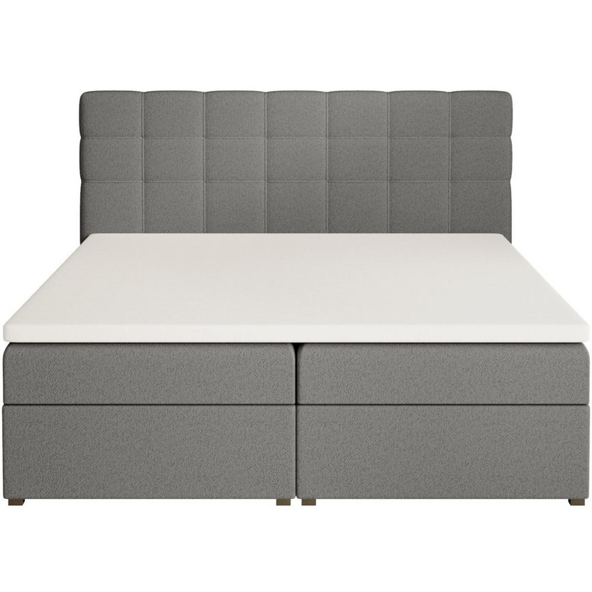 POLSTERBETT Topiq I 164/203/103 dunkelgrau, Bouclé-Stoff - Dunkelgrau, Holzwerkstoff (160/200cm) - Beautysofa