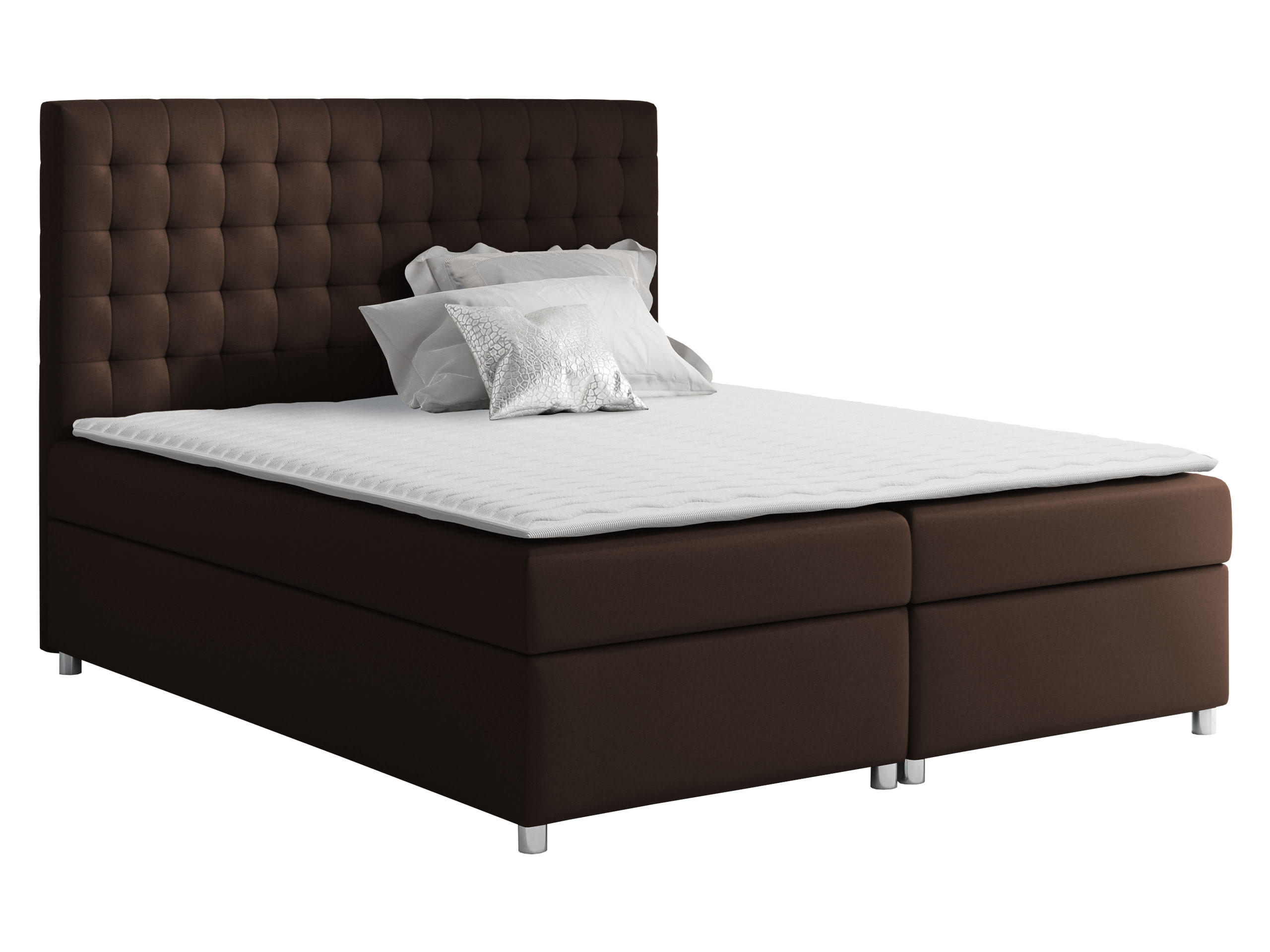 BOXBETT Asti - Dunkelbraun, Holz (200/200cm) - MIRJAN24