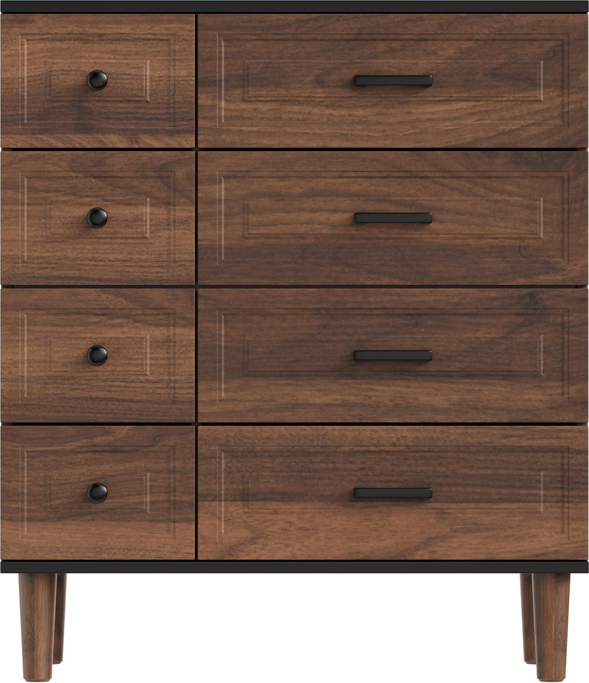 SCHUBLADENKOMMODE mit Füßen in 75/87/40cm-DG3 - Walnussfarben, Holzwerkstoff/Metall (40/87/75cm) - HOMAVO