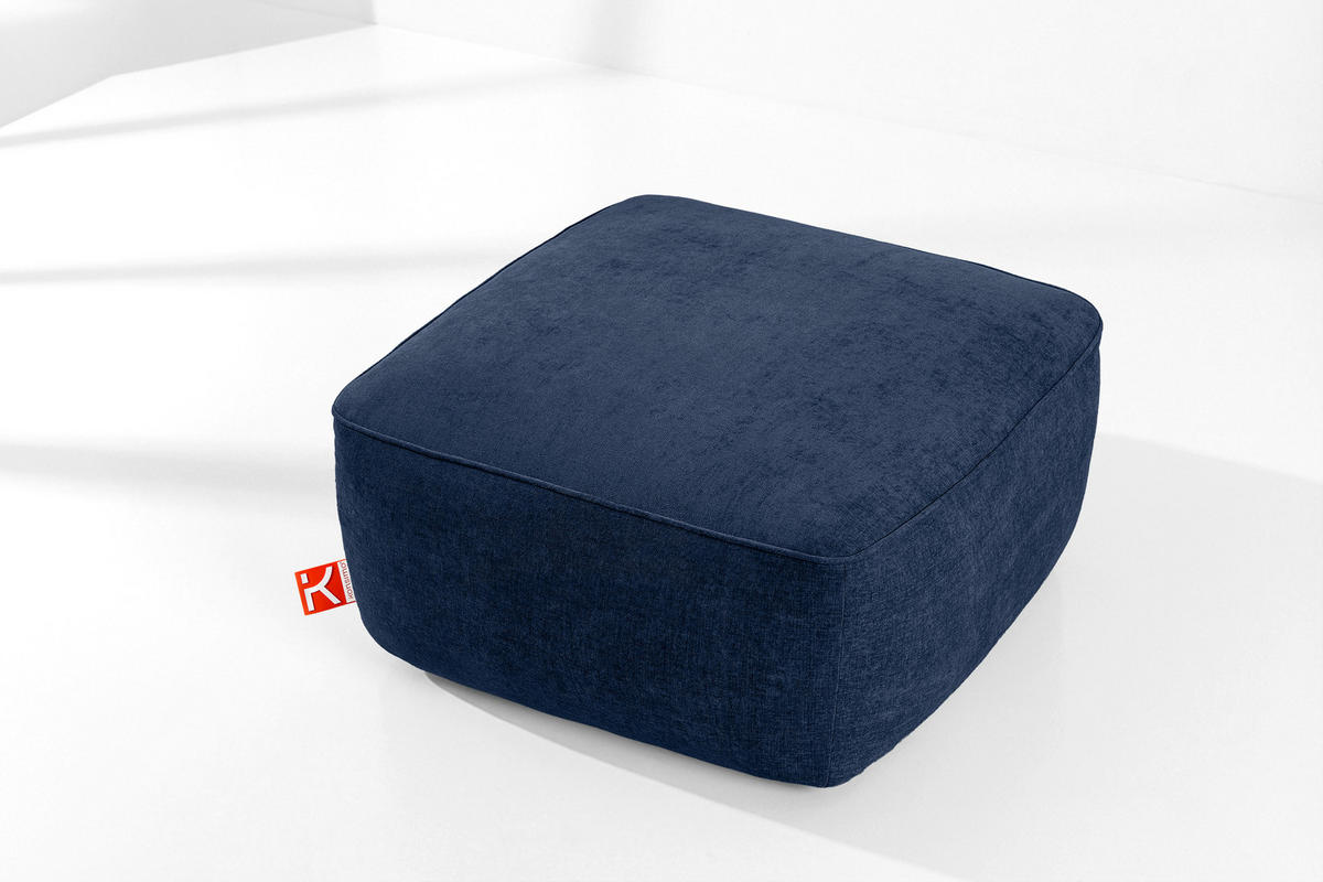 SITZHOCKER FUBBO, Dunkelblau - Dunkelblau, Holz/Holzwerkstoff (80/44/80cm) - KONSIMO®