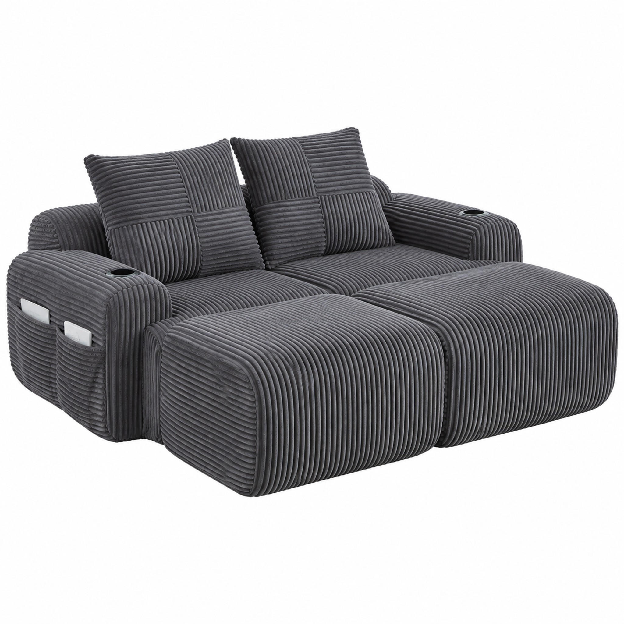 Meubliv Sofa Dunkelgrau 174x80x200 cm