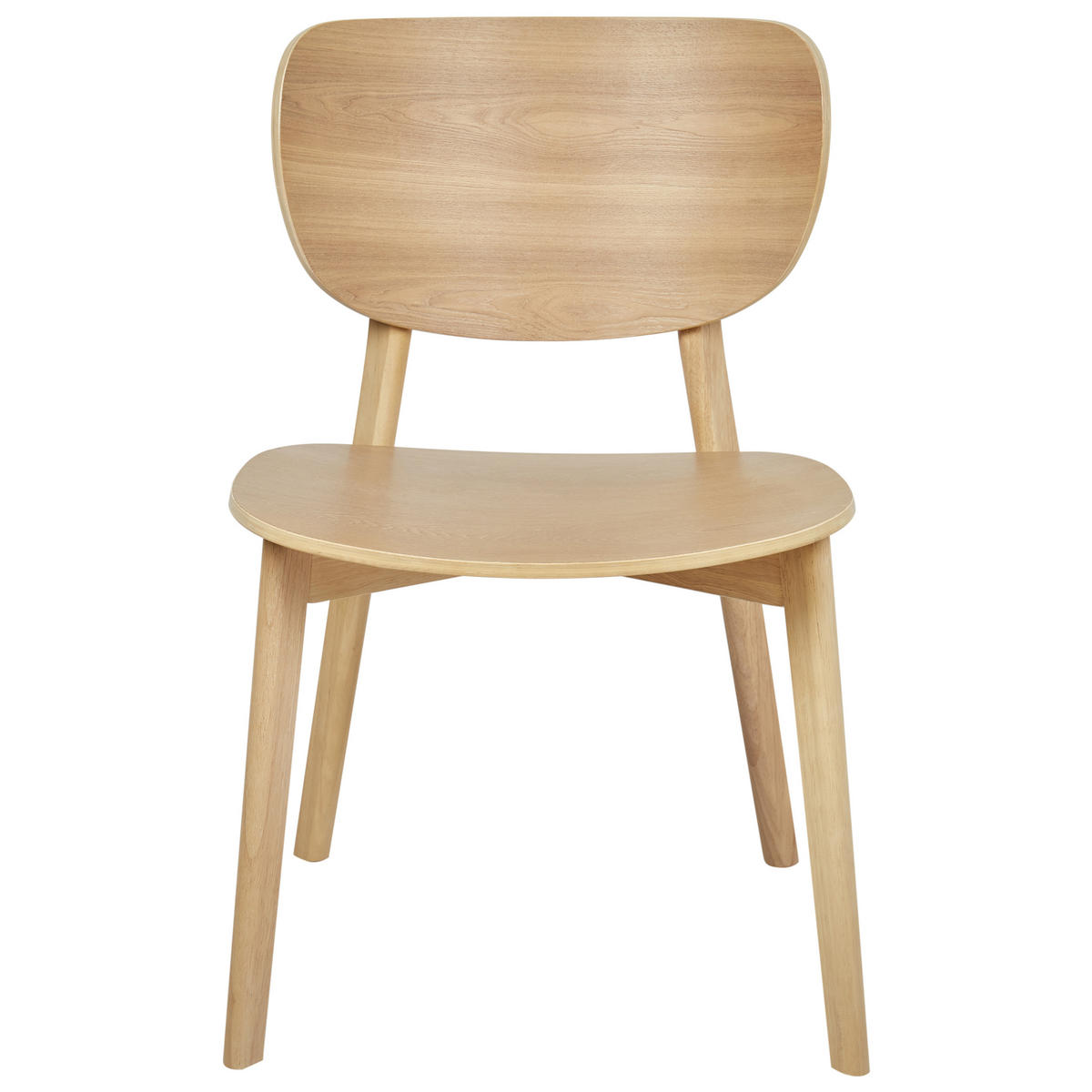 ESSZIMMERSTUHL 2er-Set Holz Hellbraun Overly - Hellbraun, Holz (49/80/47cm) - Beliani