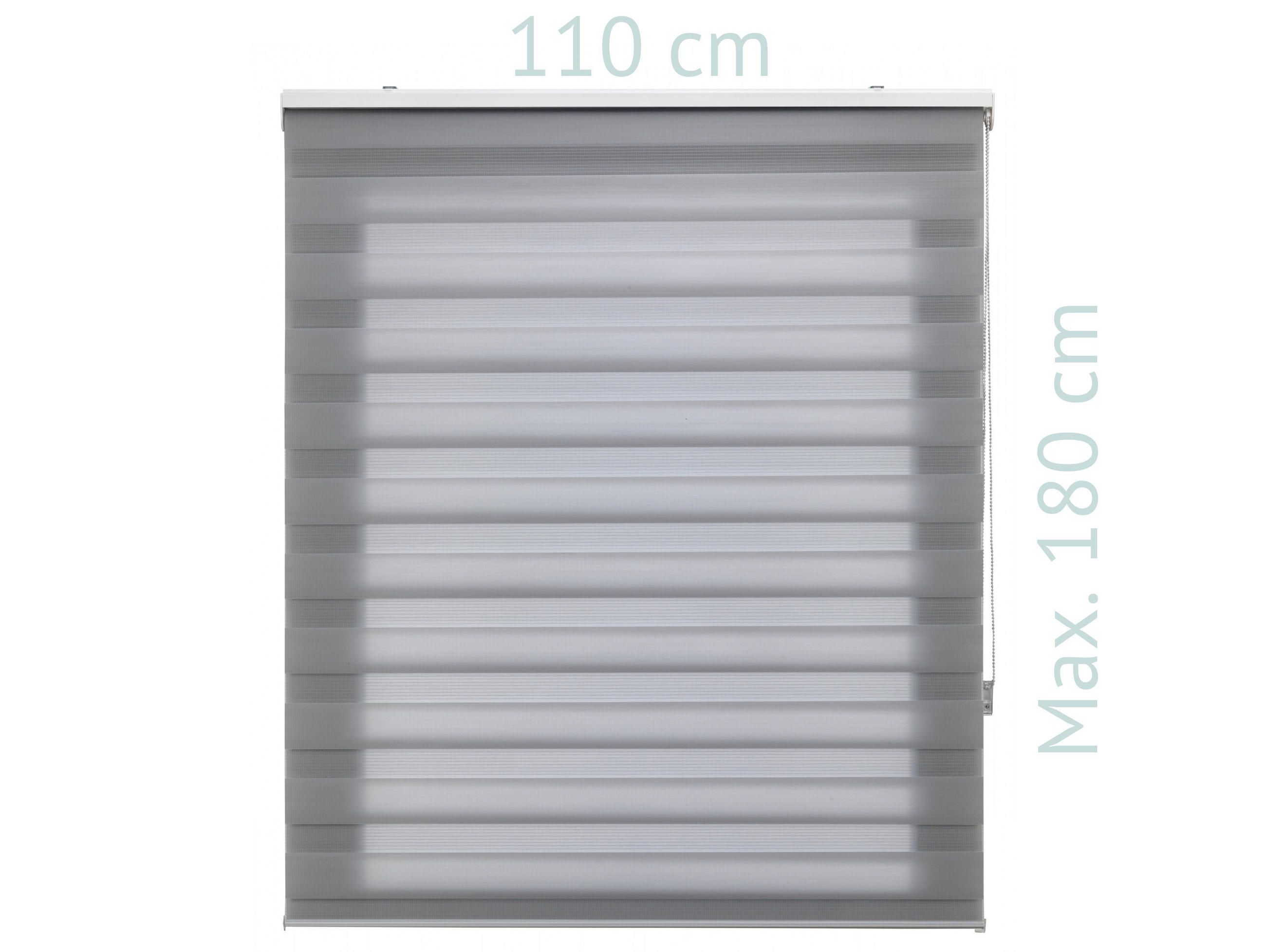 ROLLO Polyester Transluzent Grau 110x180 - Grau, Textil (110/180/1cm) - Purline