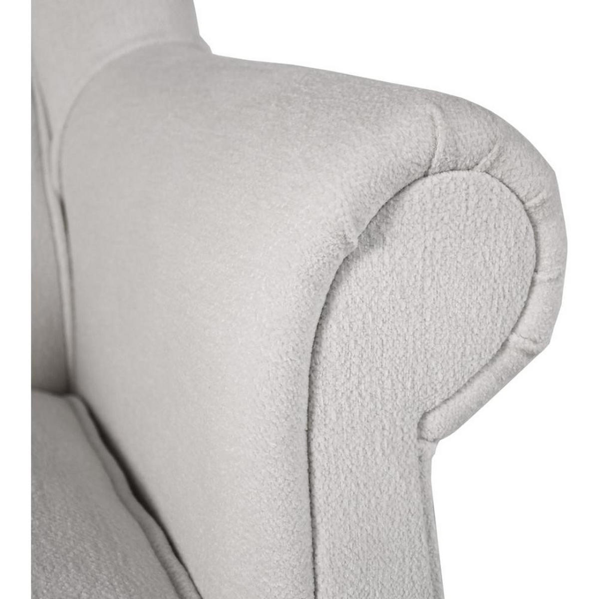 OHRENSESSEL Leonardo beige boucle-stoff - Beige, Holz/Textil (88/118/86cm) - Beautysofa