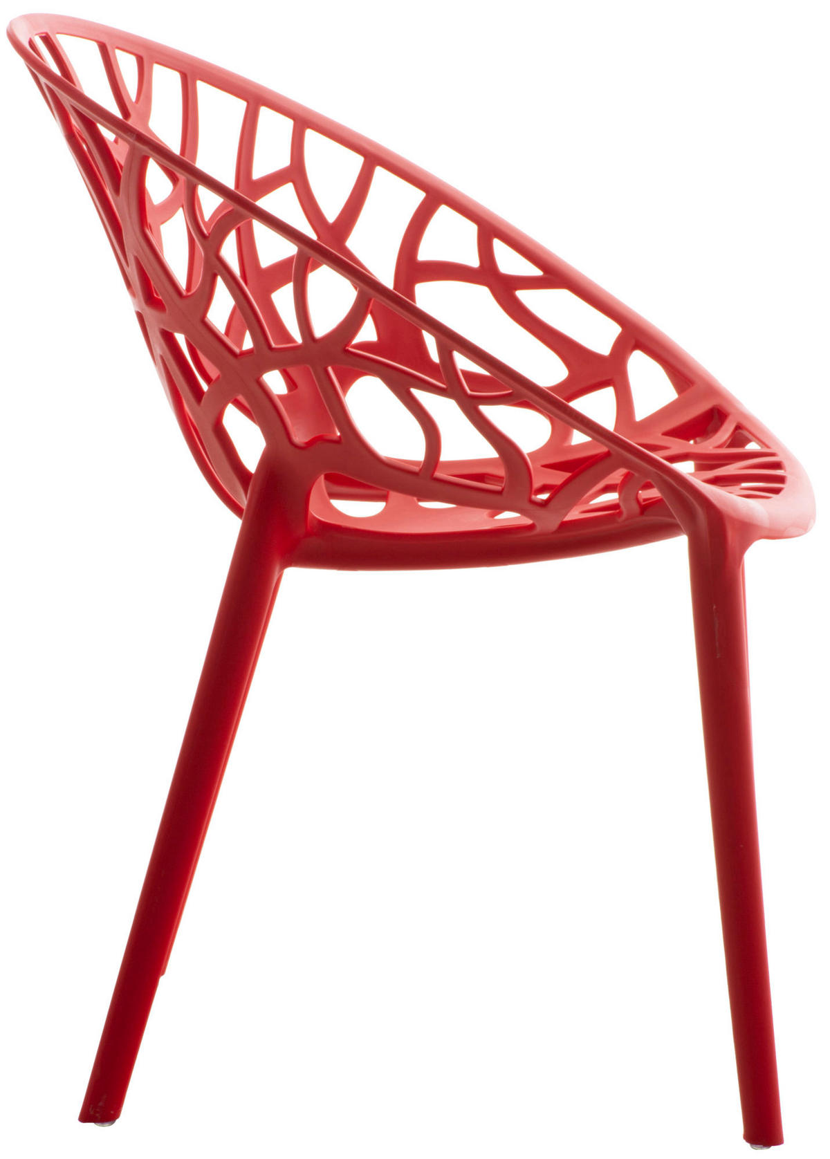 GARTENSTUHL 2er Set Kunststoff rot - Rot, Kunststoff (59/80/60cm) - CLP