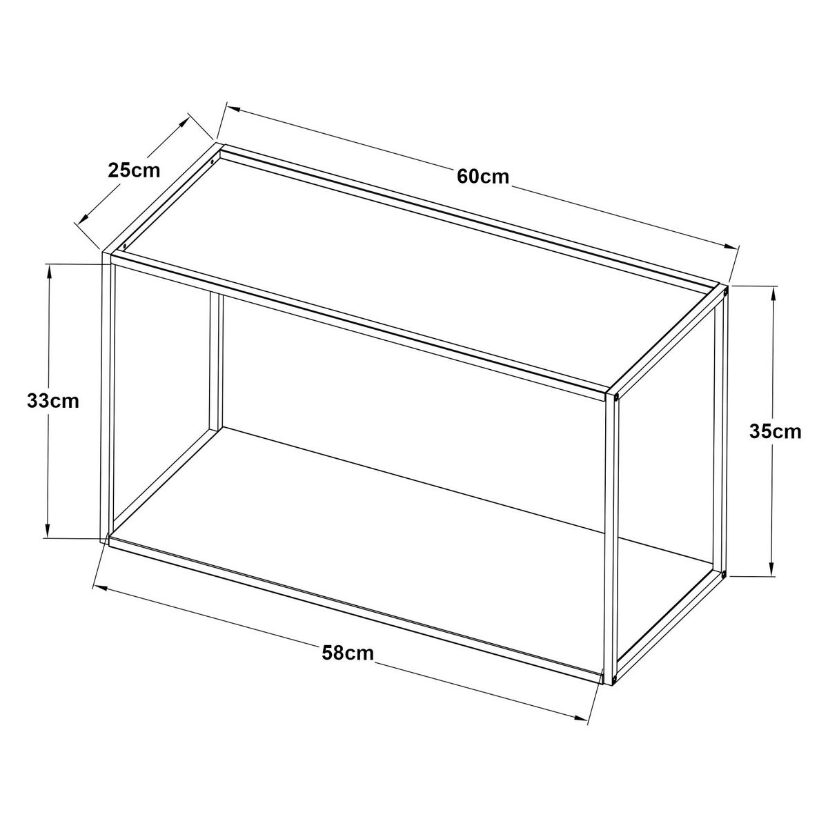 WANDREGAL Notodden - Schwarz, Metall (25/35/60cm) - [en.casa]