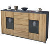 SIDEBOARD Grömitz Eiche Natur - Eichefarben, Holzwerkstoff (138.5/75.5/35cm) - Vladon