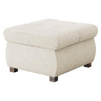 POLSTERHOCKER Orkan Klein - Silberfarben/Creme, Holz/Textil (60/39/60cm) - MIRJAN24